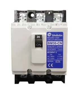 Aptomat MCCB Khối 3P 30A Shihlin BM-30CN