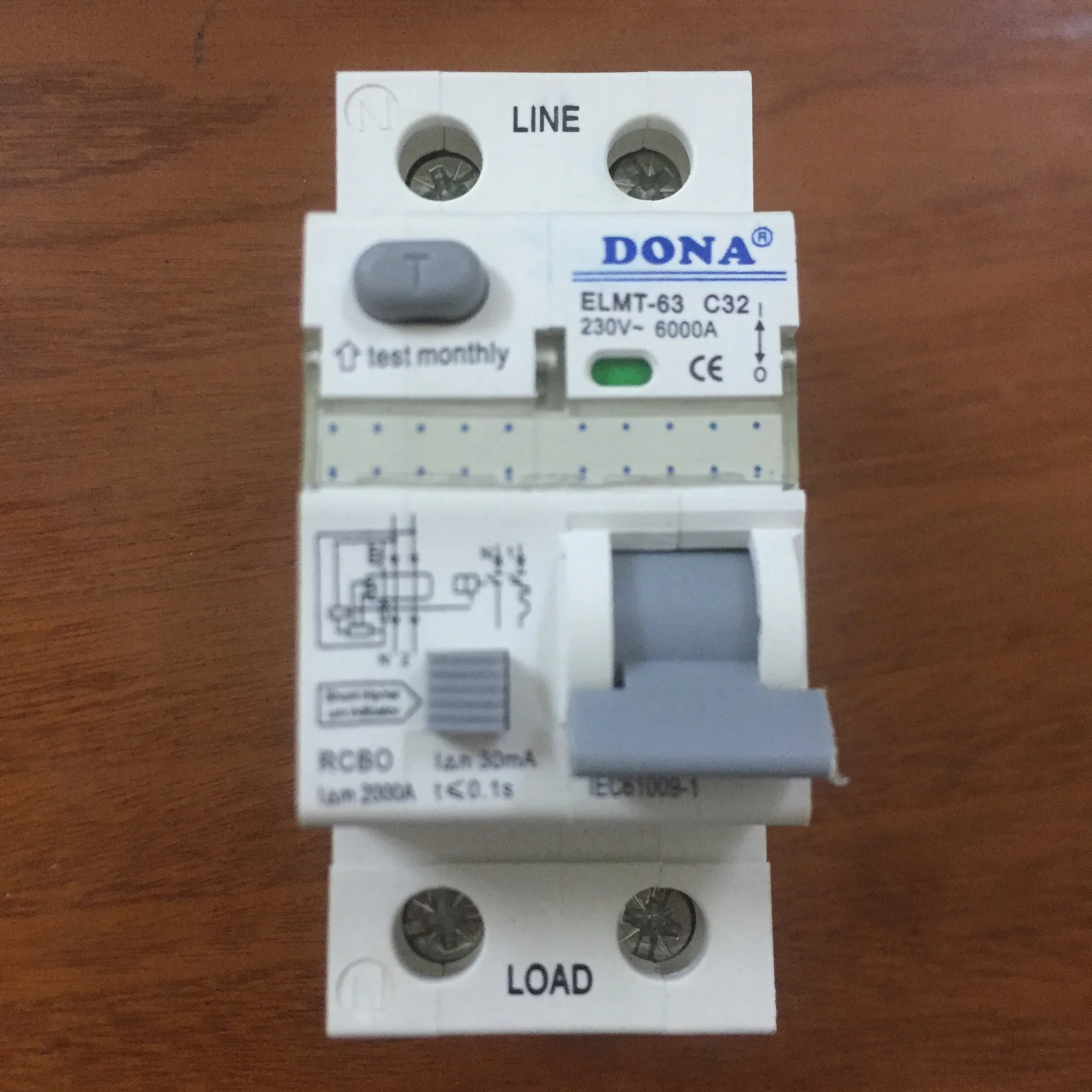 Aptomat Chống Giật Chống Rò RCBO DONA ELCB-32A