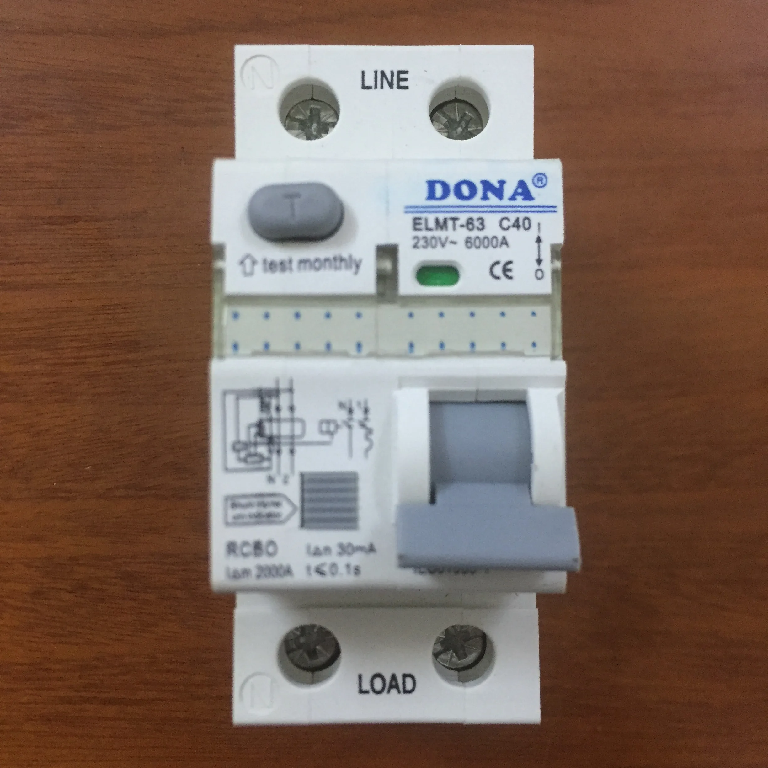 Aptomat Chống Giật Chống Rò RCBO DONA ELCB-40A