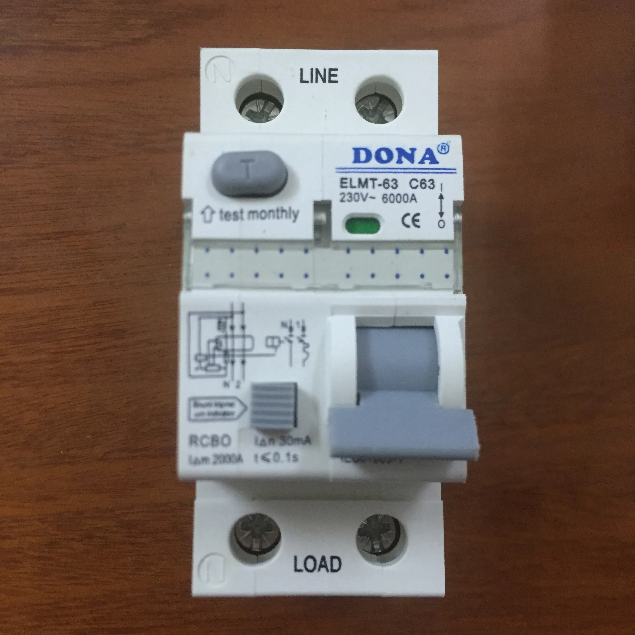 Aptomat Chống Giật Chống Rò RCBO DONA ELCB-63A