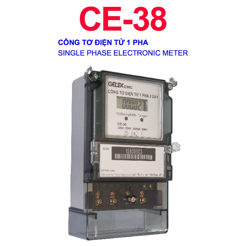 Công Tơ Điện Tử 1 Pha 1 Giá Emic CE-38
