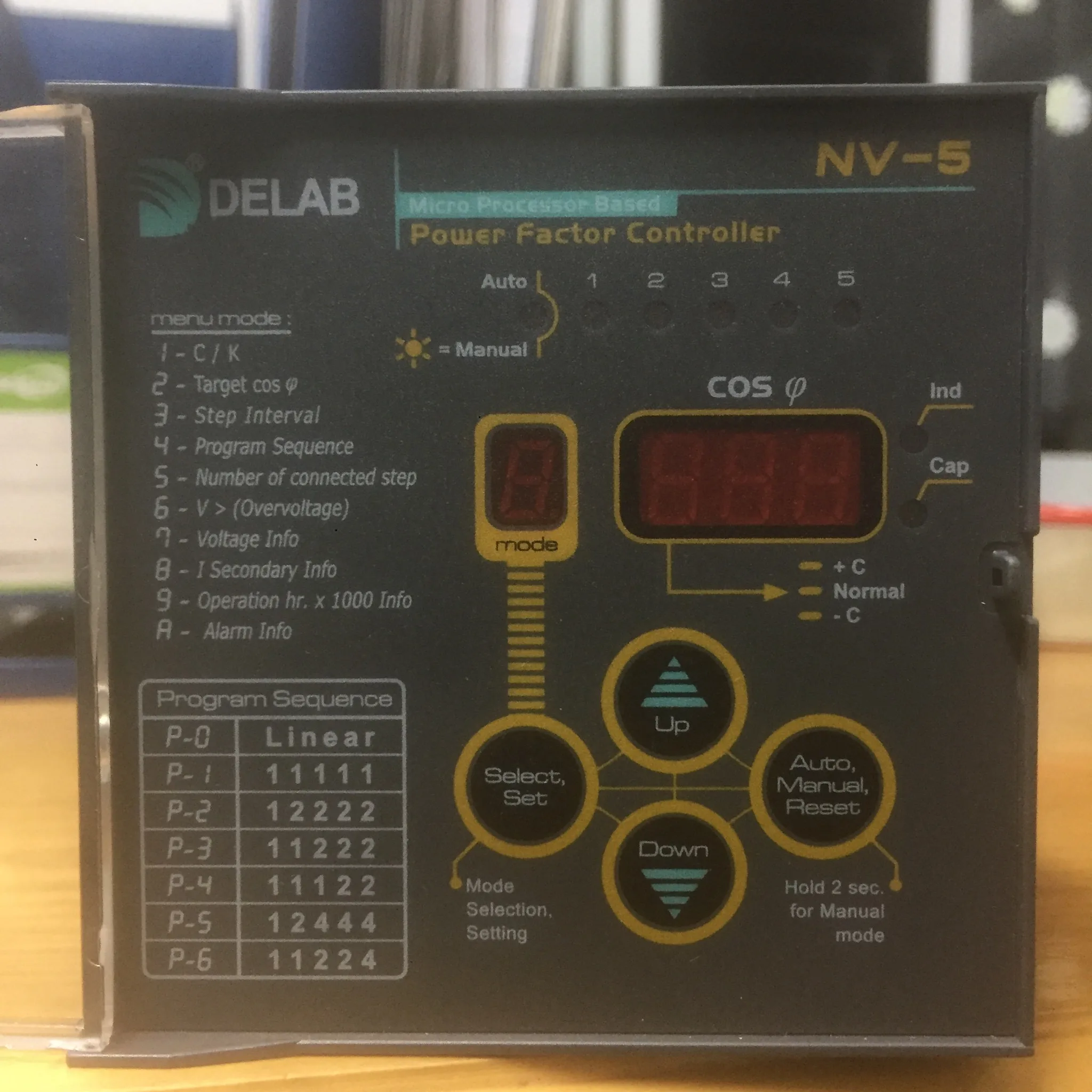 Bộ Điều Khiển Tụ Bù Cos Phi 5 Cấp Delab NV-5