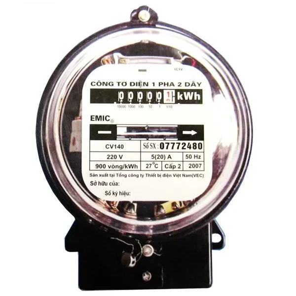 Công Tơ Điện 1 Pha 1 Giá Emic CV140 5/20A