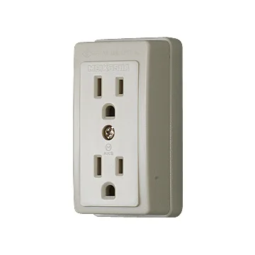 Ổ Cắm Đôi 3 Chấu Socket Plastic 2P+E 15A Meikosha ME2746W