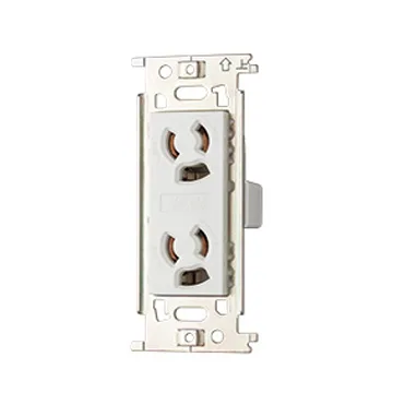 Ổ Cắm Đôi 3 Chấu Socket Plastic 2P+E 15A Meikosha ML1286W