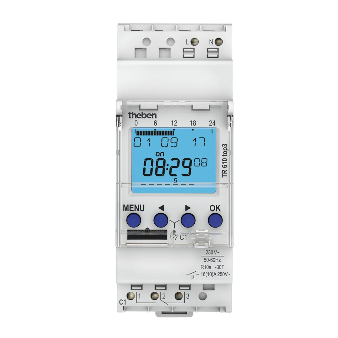 Rờ Le Thời Gian Timer Tuần On Off Theben TR610 Top3