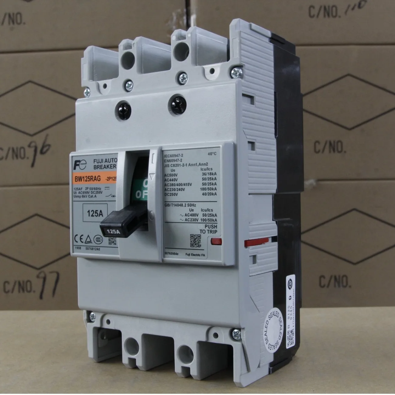 Aptomat MCCB Khối Fuji 2P 125A BW125RAG-2P