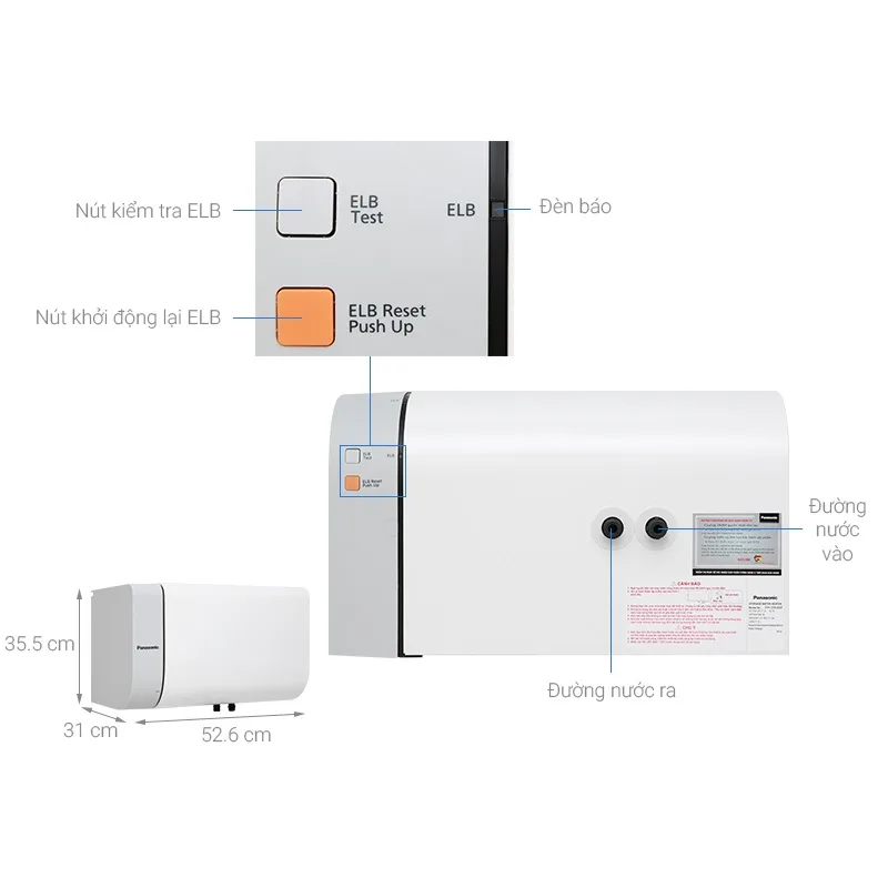 Máy Nước Nóng Gián Tiếp Panasonic DH-20HBMVW