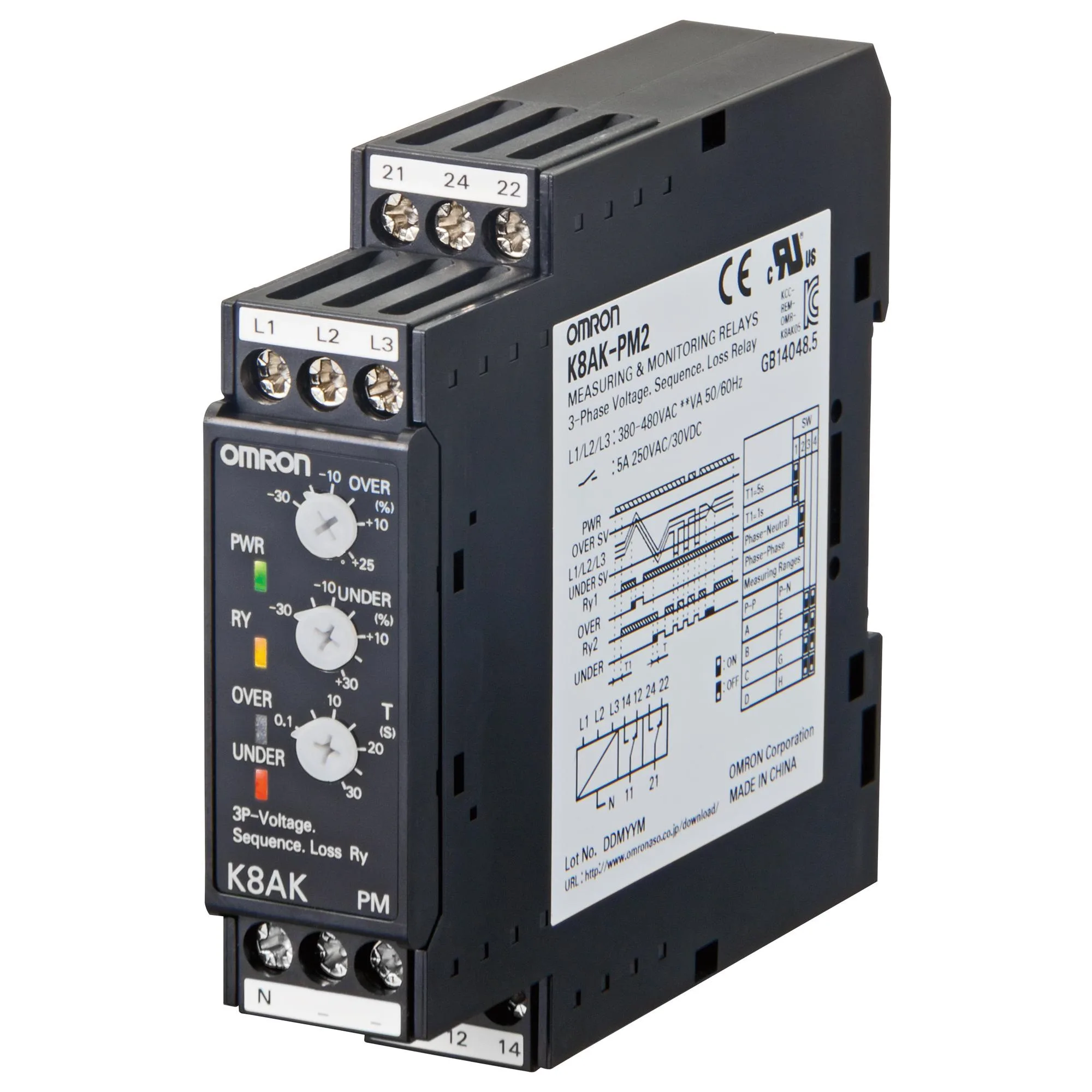 Rờ Le Bảo Vệ Mất Pha Thấp Áp Quá Áp Omron K8AK-PM2