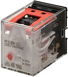 Rờ le 14 chân nhỏ dẹt , 3A, 24VAC OMROM MY4N-GS AC24
