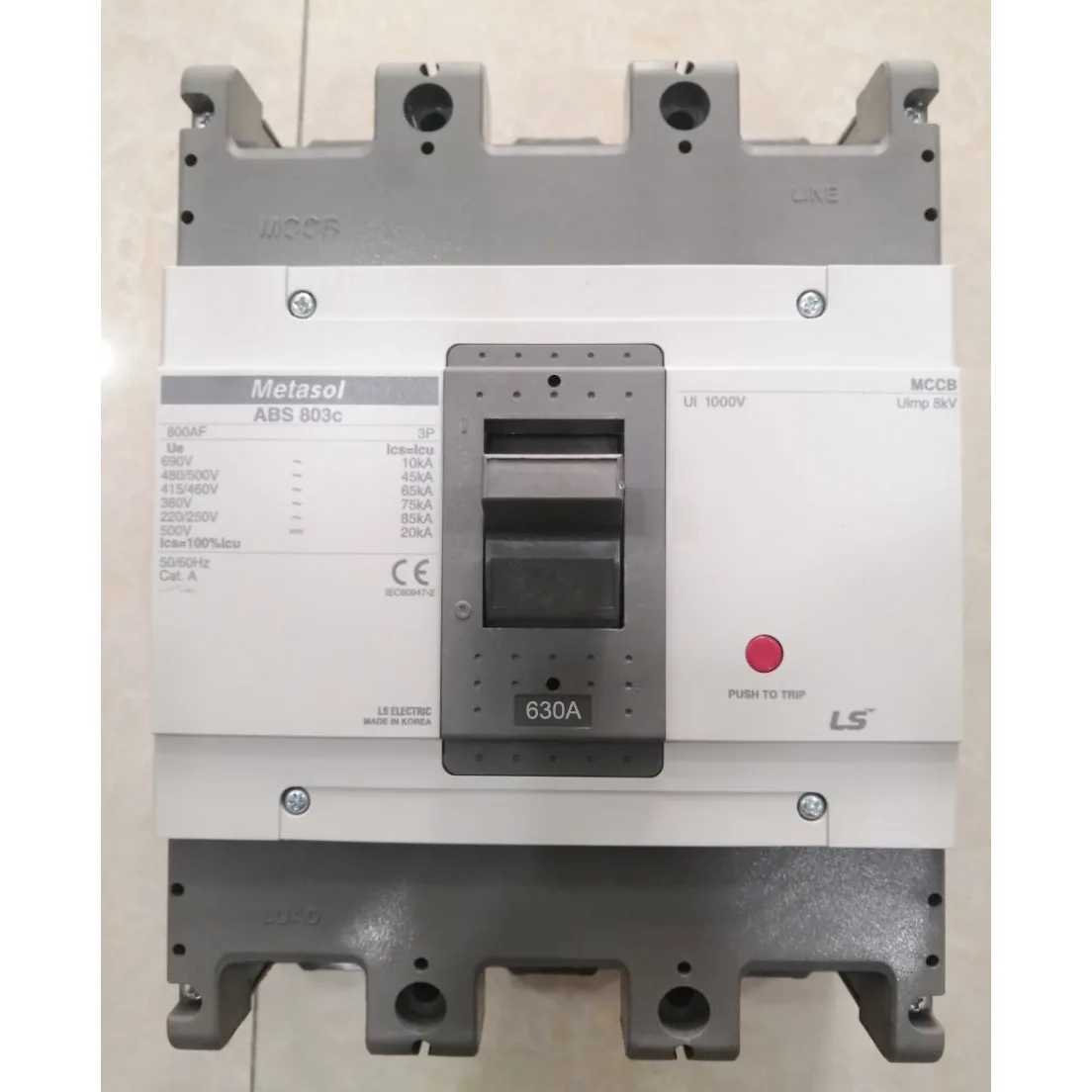 Aptomat MCCB Loại Khối LS 3P 630A ABS803c