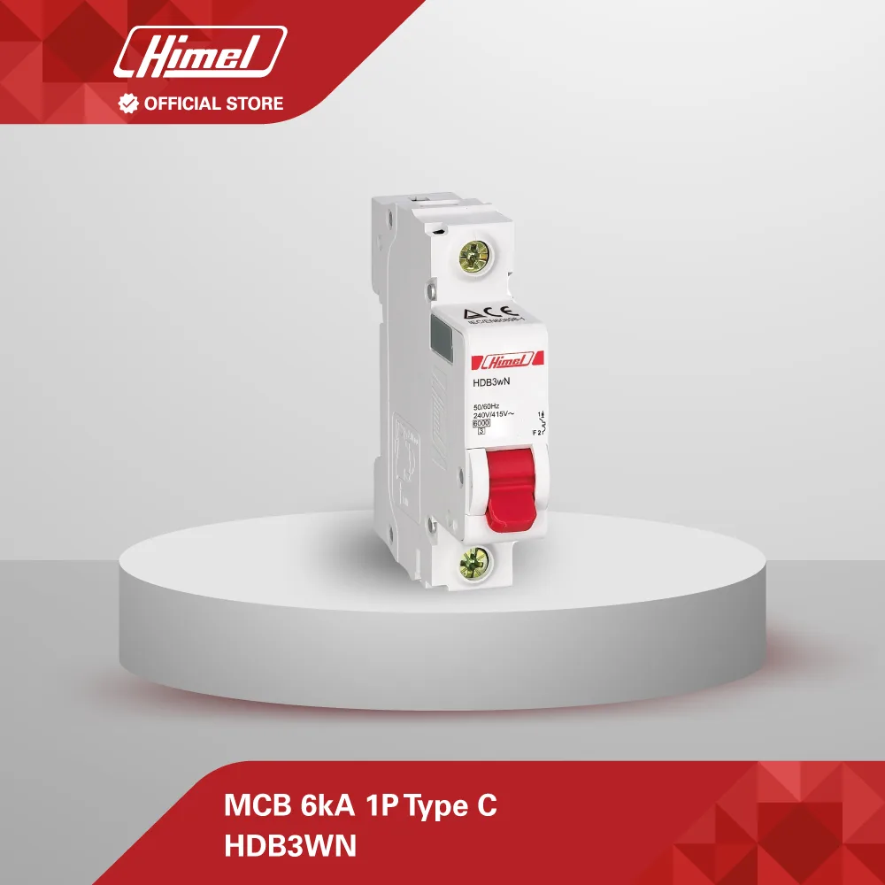 Aptomat MCB Tép Himel 1P 16A HDB3WN1C16