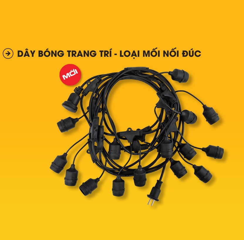 Dây Đúc Đuôi Đèn Liền Trang Trí 5M 10M 15M Sopoka DD