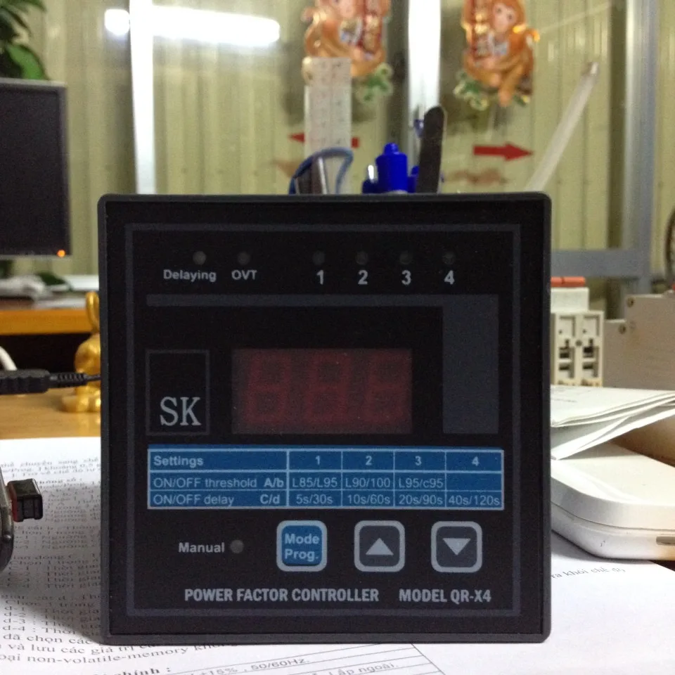 Bộ Điều Khiển Tụ Bù Cos Phi 4 Cấp SK QR-X4