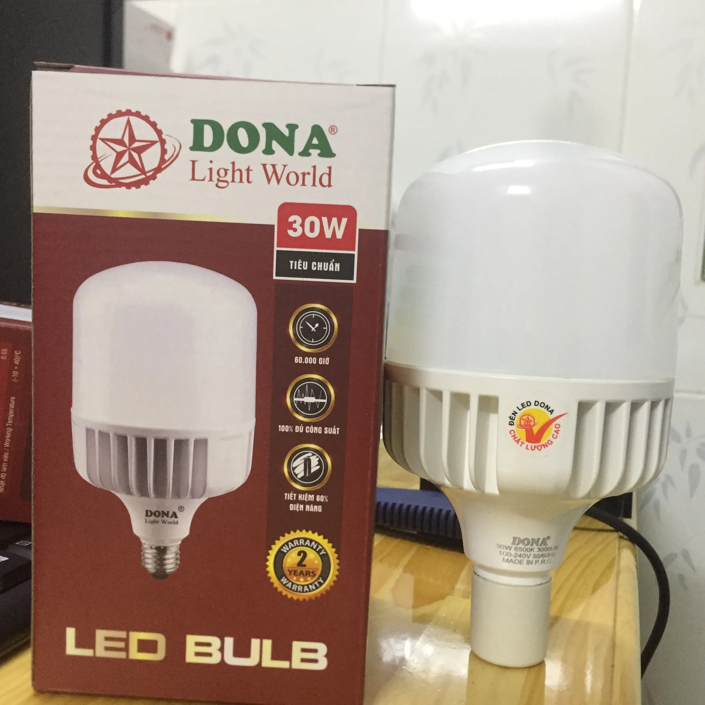 Đèn Led Búp Trụ Cao Cấp Dona BUTT-30W