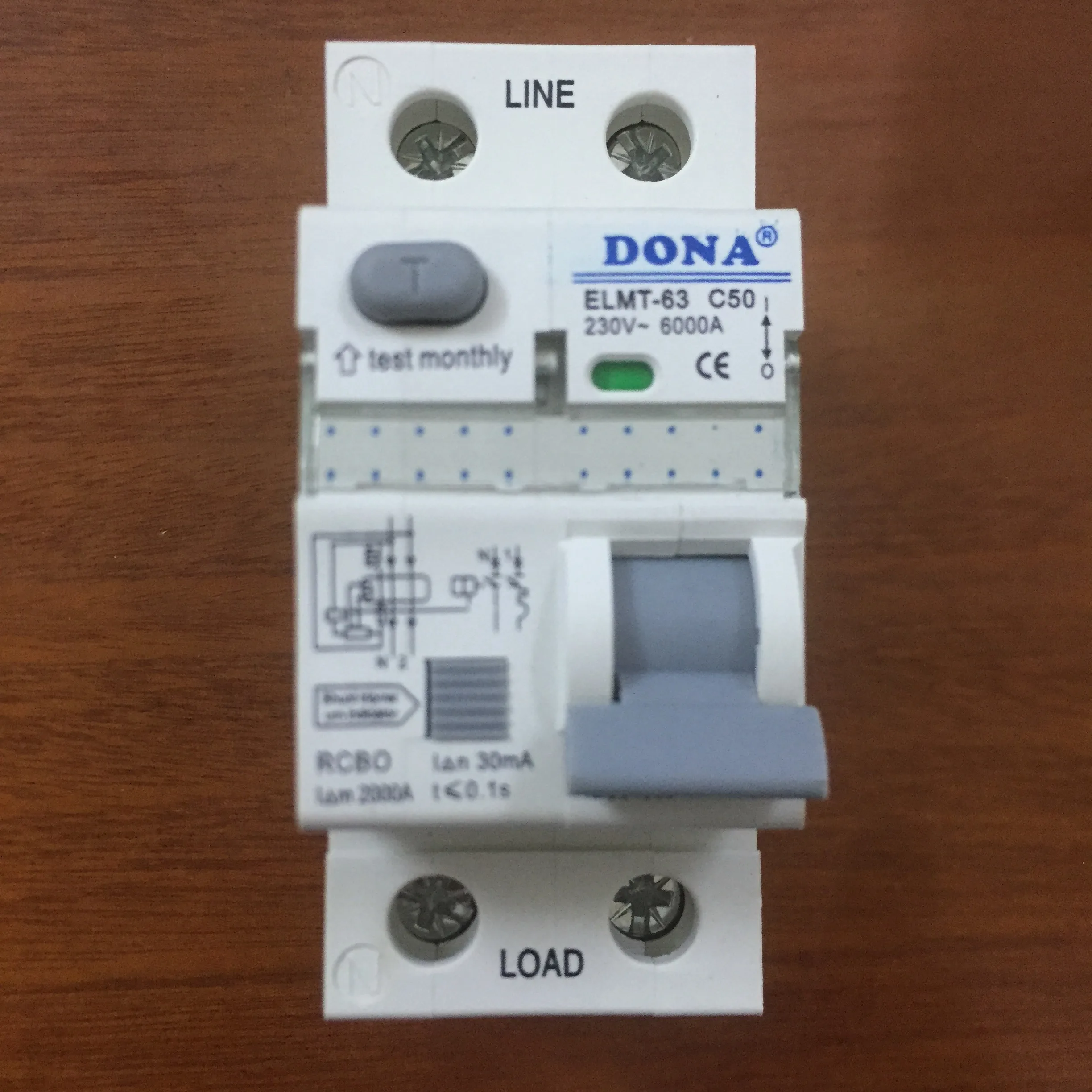 Aptomat Chống Giật Chống Rò RCBO DONA ELCB-50A