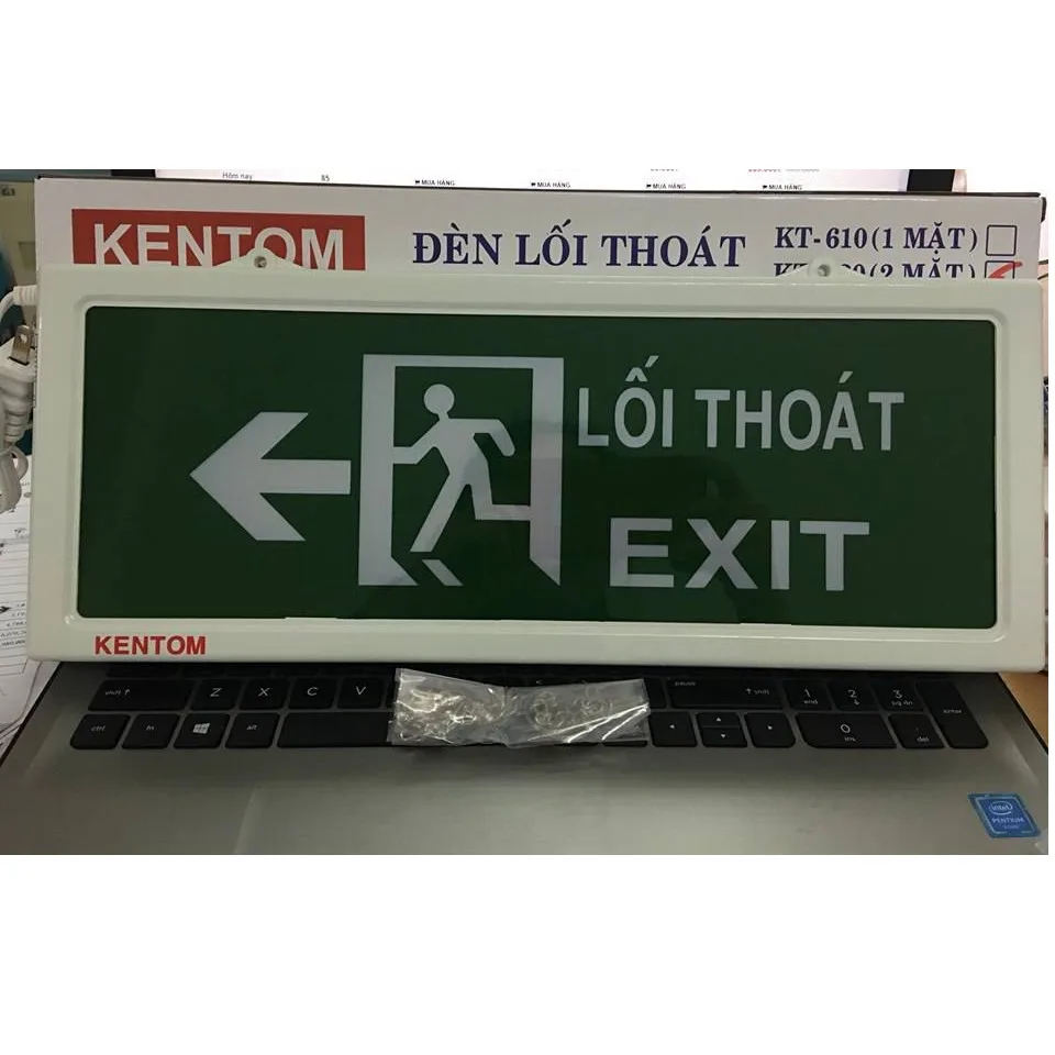 Đèn Thoát Hiểm Exit Kentom 2 Mặt KT-620