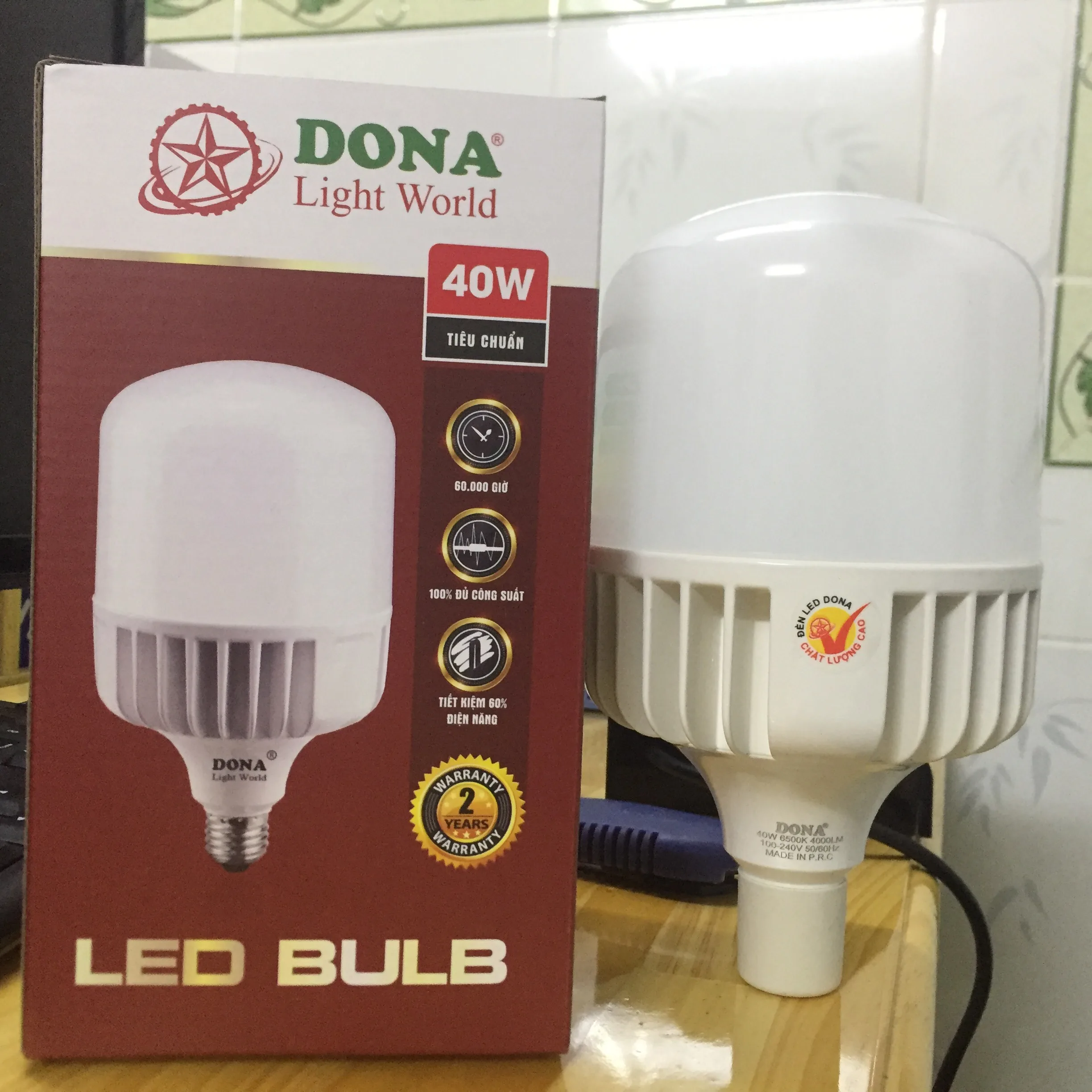 Đèn Led Búp Trụ Cao Cấp Dona BUTT-40W