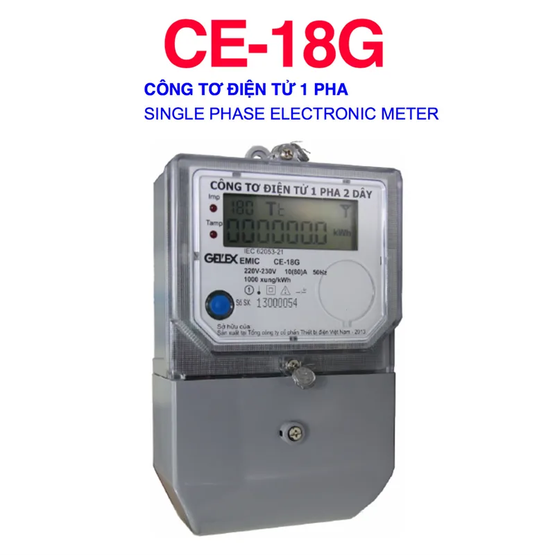 Công Tơ Điện Tử 1 Pha 1 Giá Emic CE-18G