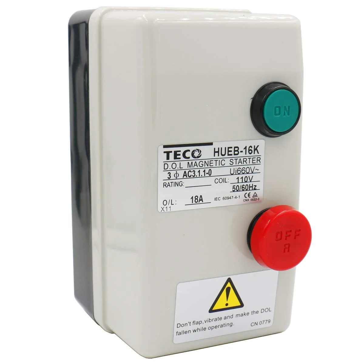 Khởi Động Từ Hộp Teco 16A HUEB-16