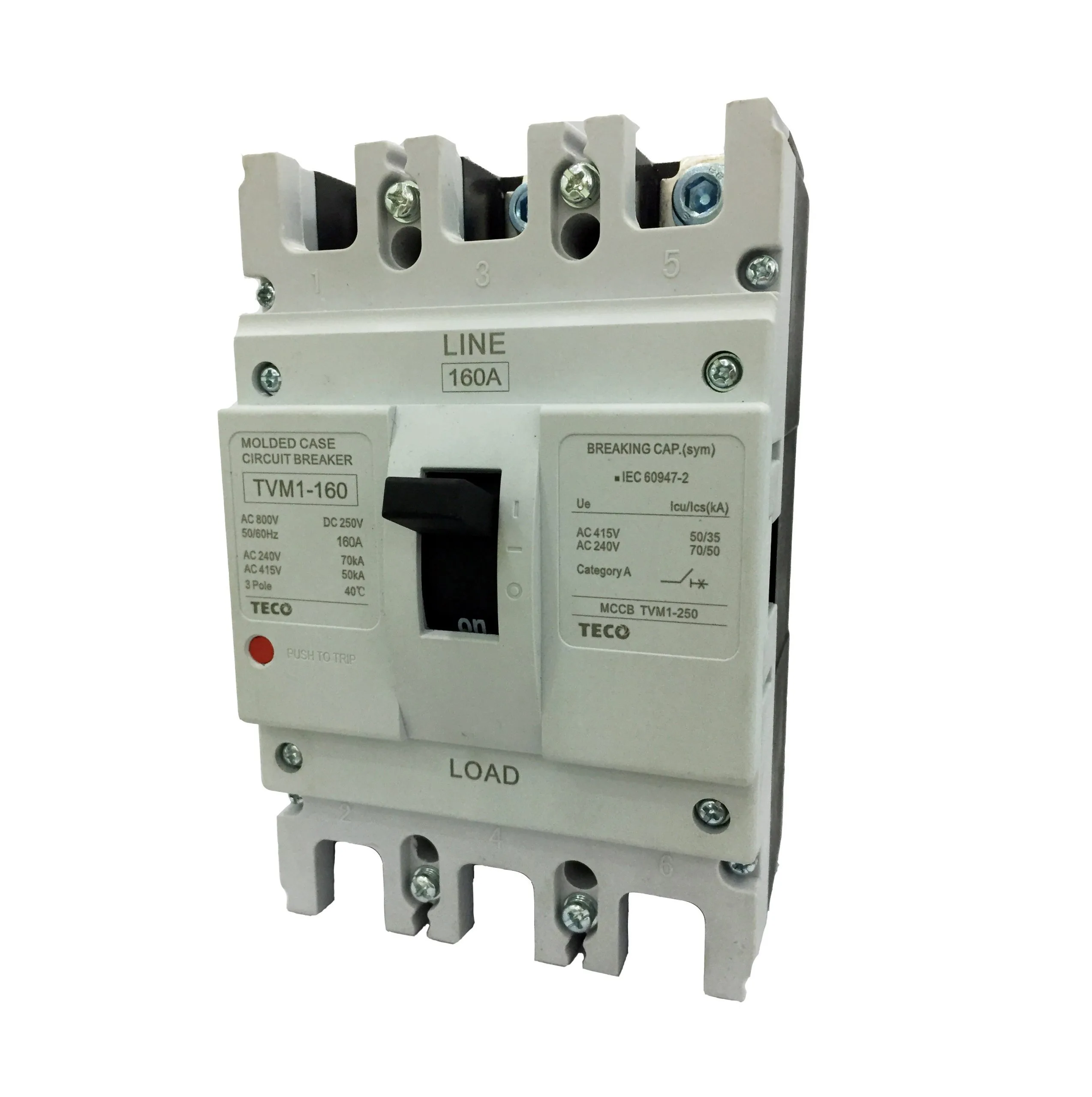 Aptomat MCCB Khối Teco 3P 160A TVM1-160