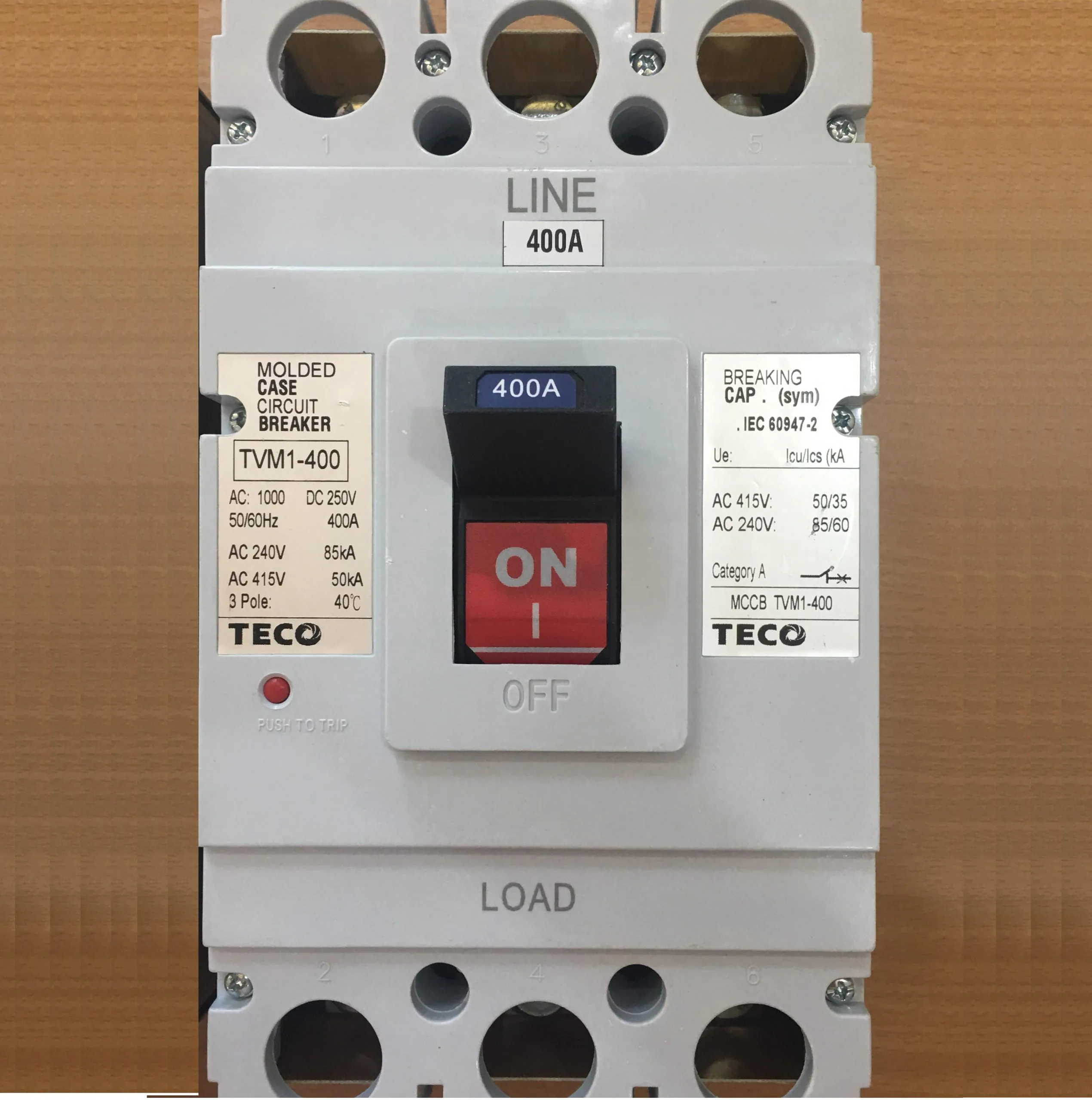 Aptomat MCCB Khối Teco 3P 400A TVM1-400
