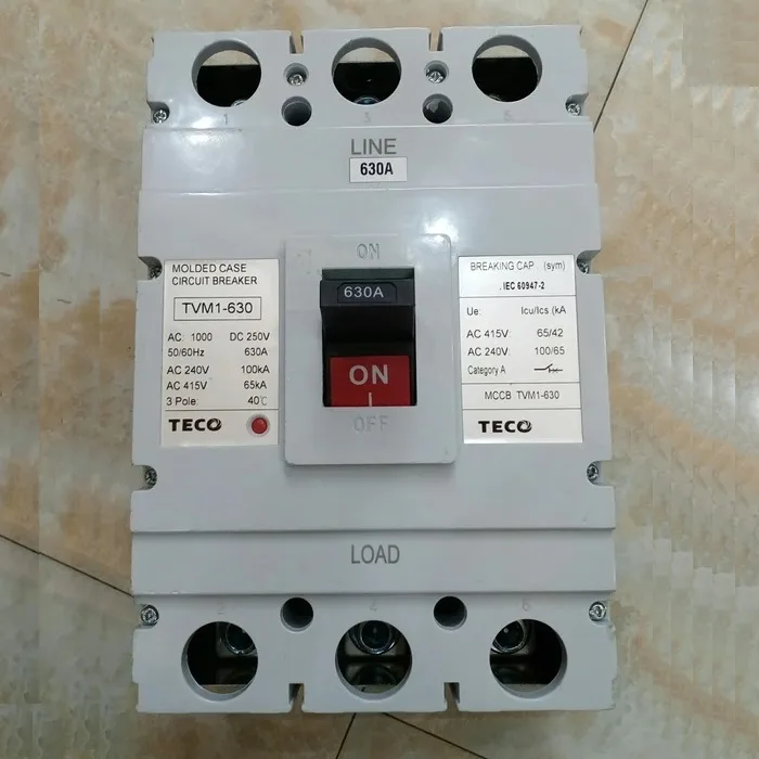 Aptomat MCCB Khối Teco 3P 630A TVM1-630