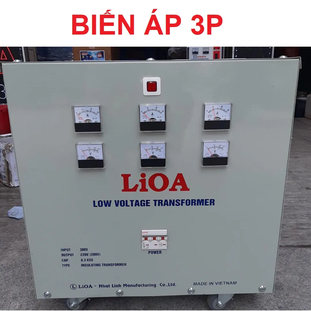 Biến Áp Tranformer Lioa Vào 3P 380V Ra 3P 220V 100KVAR 3K102M2YH5YT