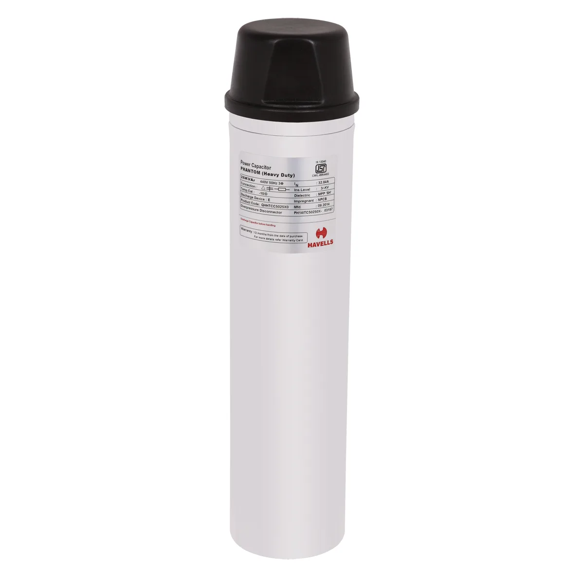 Tụ Bù Phản Kháng Capacitor Havells 15kVar 440V QHHTCC5015E0
