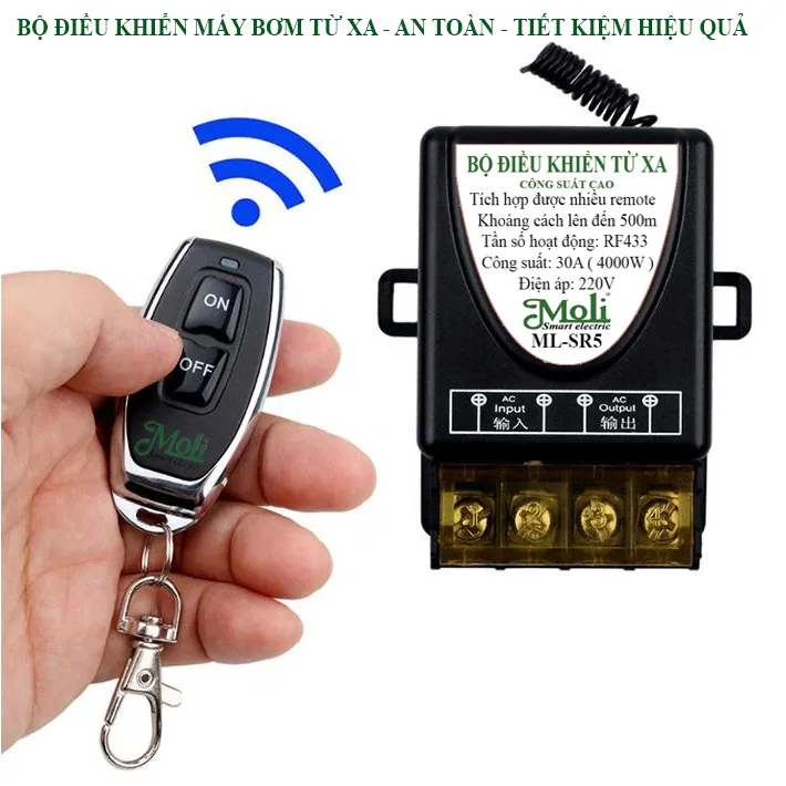 Bộ Điều Khiển Từ Xa On Off Bằng Remote 50M Moli ML-SR5I