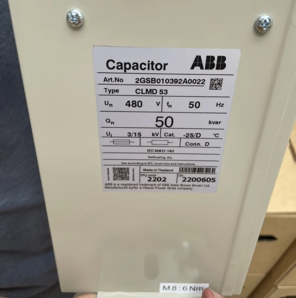 Tụ Bù Phản Kháng Capacitor ABB 50kVAr 2GSB010392A0022