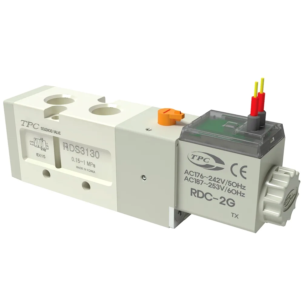 Van Khí 5 Cửa, 2 Vị Trí, 1 Coil Ren 1/4″ TPC RDS3130-(1/2/5)G-02