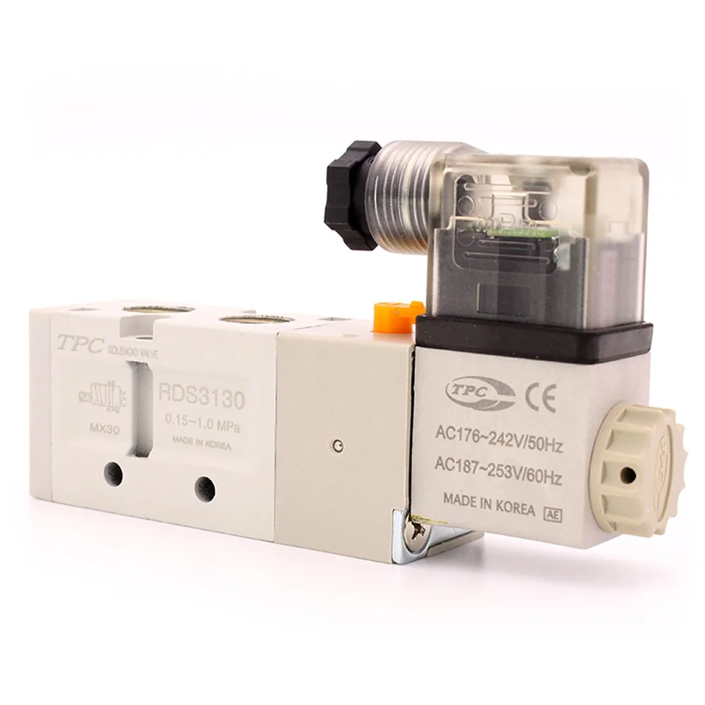 Van Khí 5 Cửa, 3 Vị Trí Loại Thường Xả, 2 Coil Ren 3/8″ TPC RDS5420-(1/2/5)DZ-03
