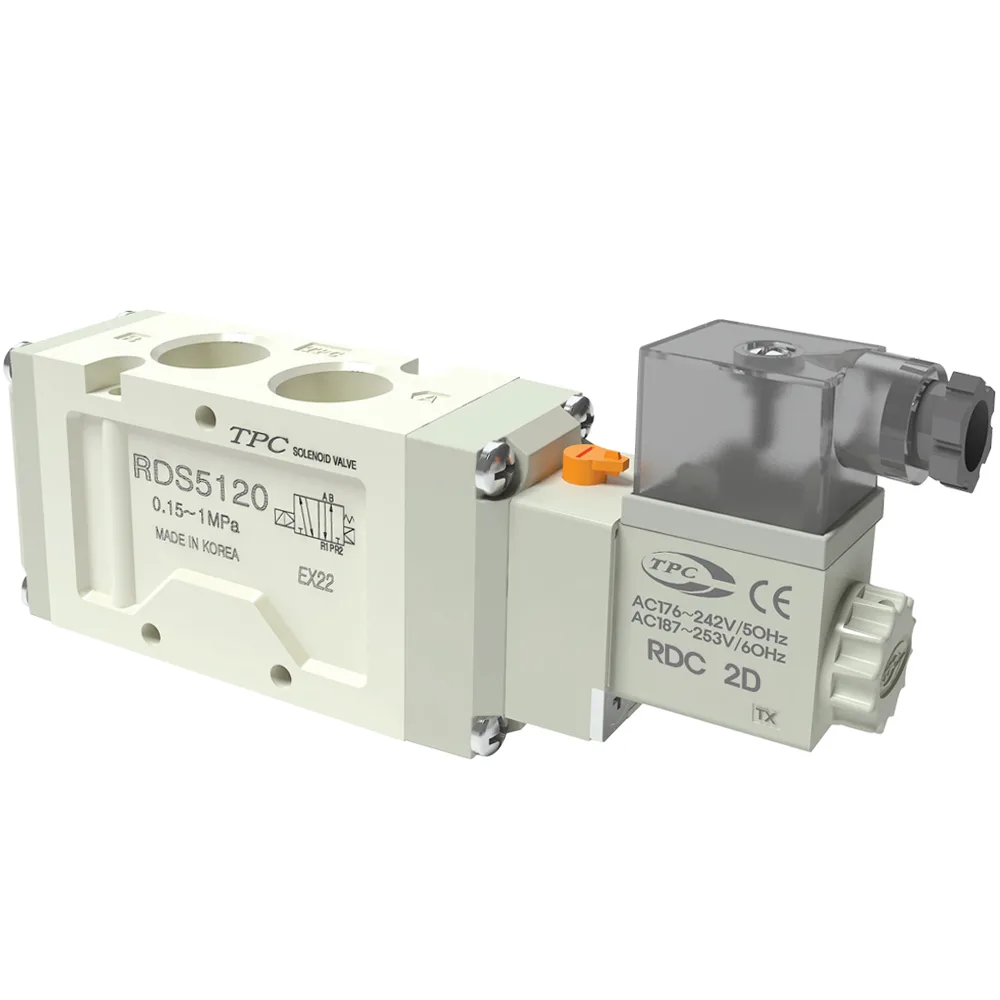 Van Khí 5 Cửa, 2 Vị Trí, 1 Coil Ren 1/4″ TPC RDS5120-(1/2/5)C-02