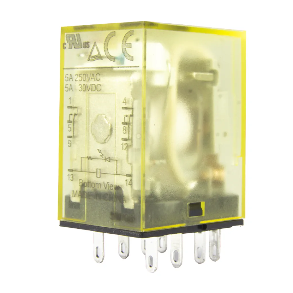 Đế Rờ Le 2 cực 8 chân dẹp, có đèn, 220V DC IDEC RN2S-NL-A220