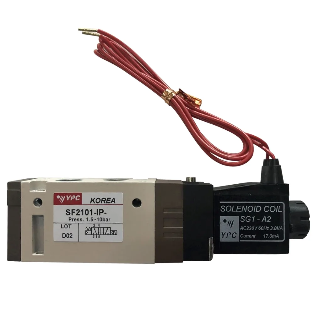 Van 5 Cửa 2 Vị Trí, 1 Coil, Ren 1/8″ ( 9.6mm) YPC SF2101-IP-SG1-A2