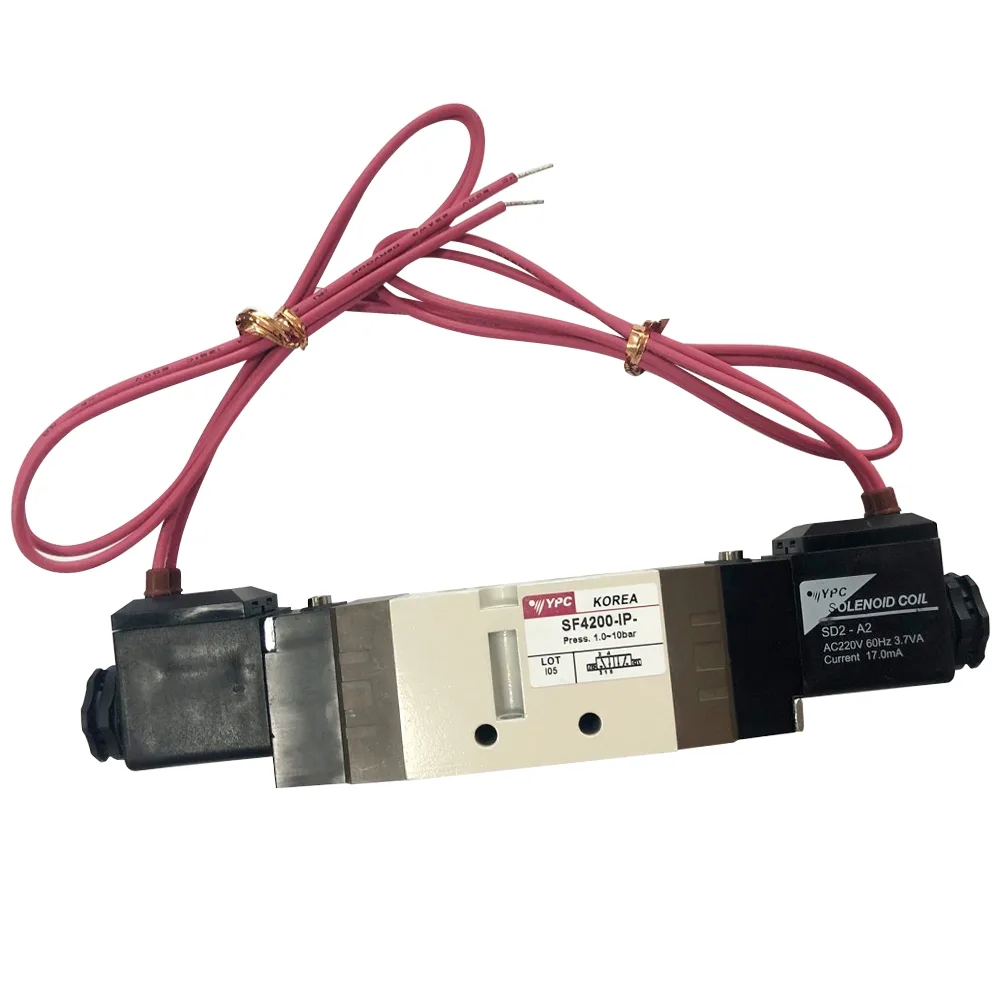 Van 5 Cửa 2 Vị Trí, 2Coil, Ren 1/4″ 13mm YPC SF4200-IP-SG2-A2