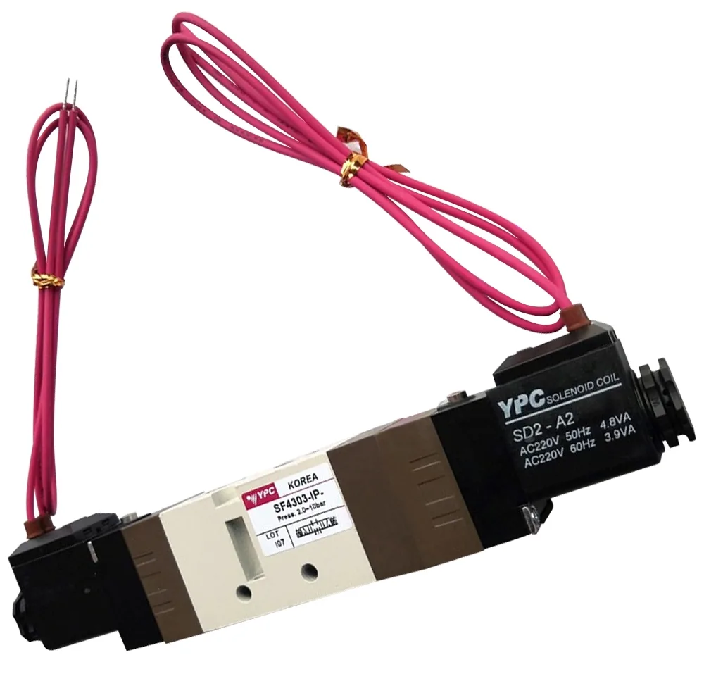 Van 5 Cửa 3 Vị Trí, 2Coil, Ren 1/4″ YPC SF4303-IP-SG2-A2