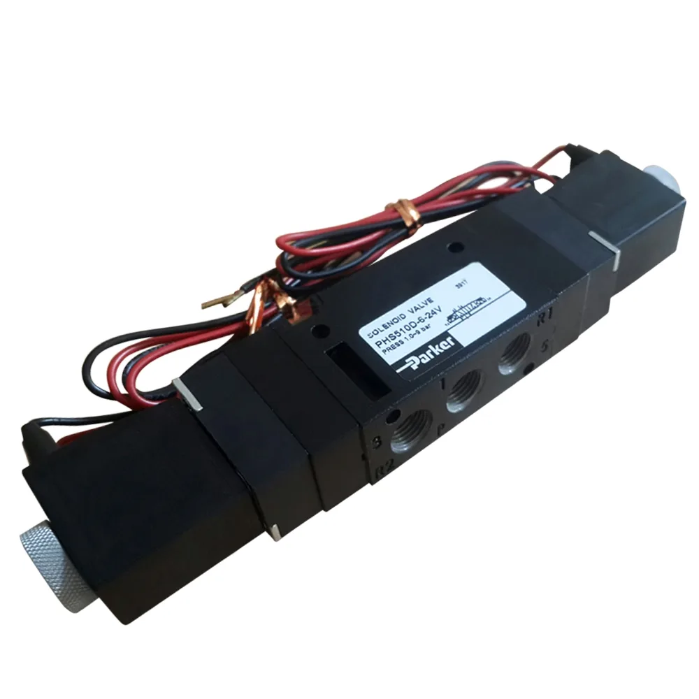 Van Điện Từ 5 Cửa, 2 Vị Trí, Ren 9.6, 24VDC PARKER PHS-510D-6-24V