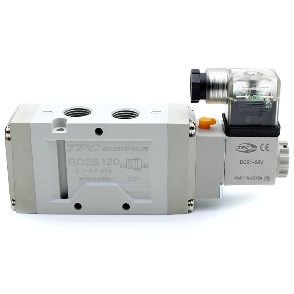 Van Khí 5 Cửa, 2 Vị Trí, 1 Coil Ren 1/2″ TPC RDS5120-(1/2/5)DZ-04