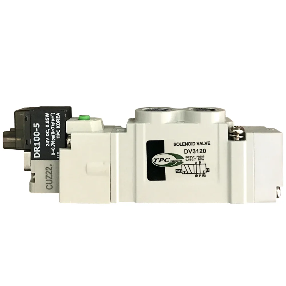 Van Khí 5 Cửa, 2 Vị Trí, 1 Coil Ren 1/8″ TPC DV3120-(1/2/5)DZ-01