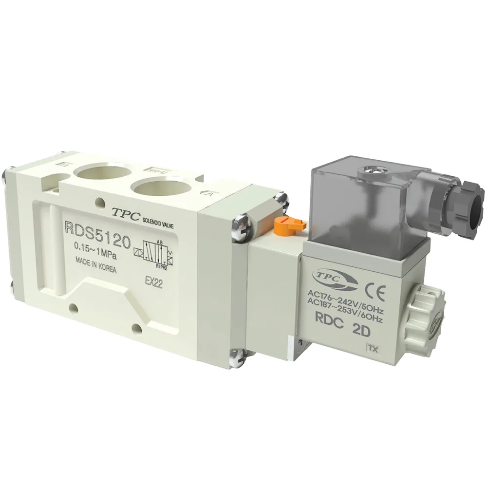 Van Khí 5 Cửa, 2 Vị Trí, 1 Coil Ren 1/4″ TPC RDS5120-(1/2/5)C-02
