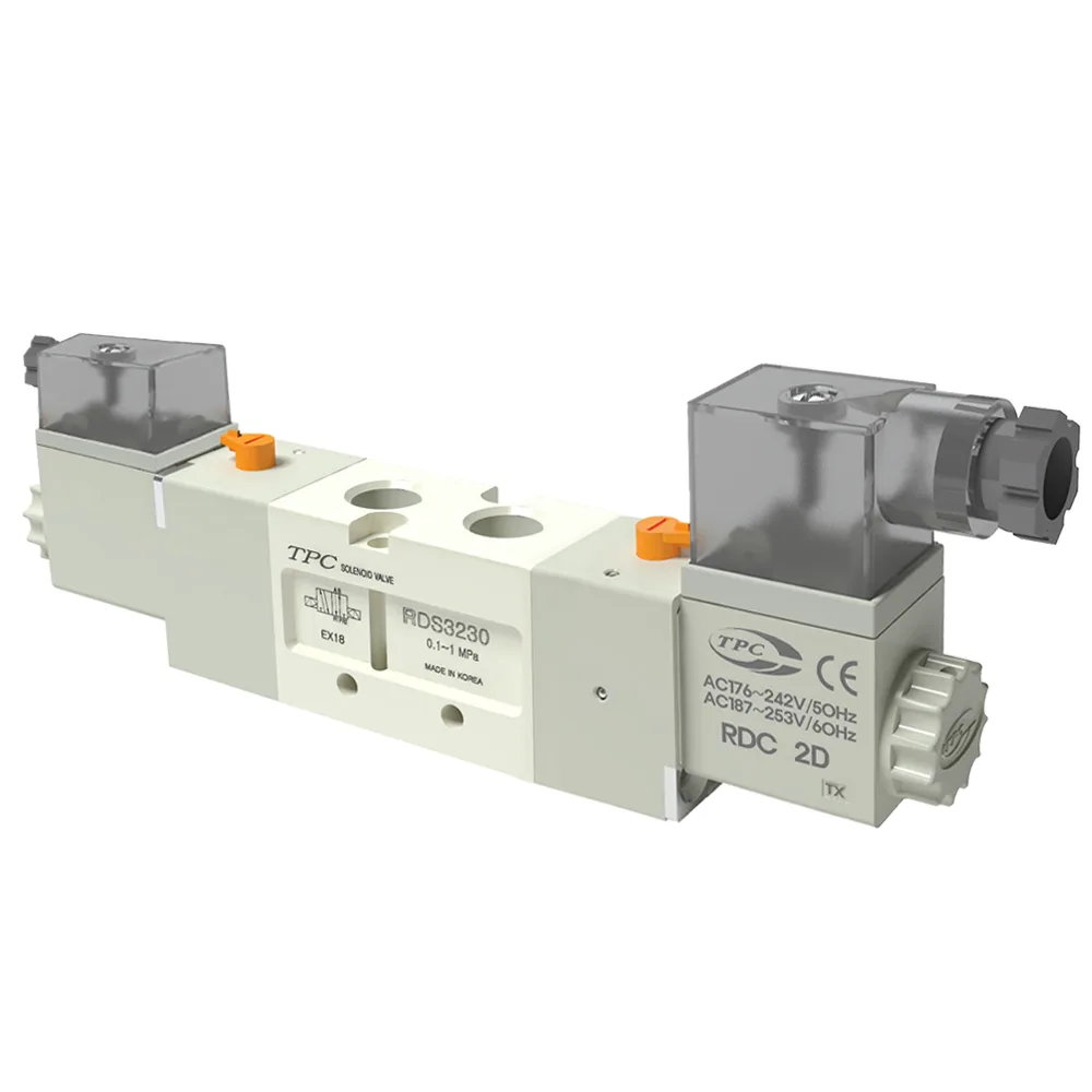 Van Khí 5 Cửa, 2 Vị Trí, 2 Coil Ren 1/4″ TPC RDS3230-(1/2/5)D-02