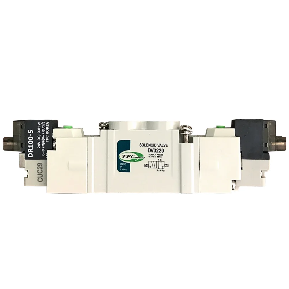 Van Khí 5 Cửa, 2 Vị Trí, 2 Coil Ren 1/8″ TPC DV3220-(1/2/5)H-01