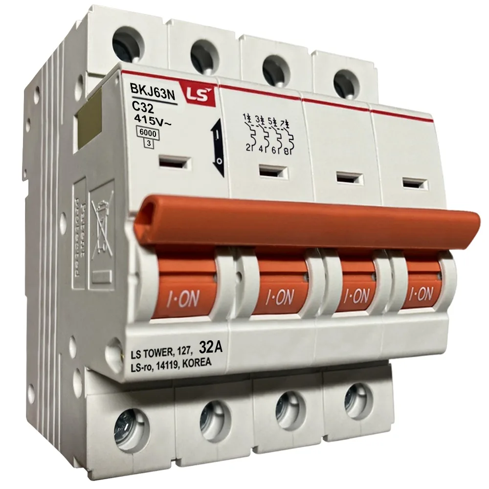 Cầu Dao Điện MCB Loại Tép 32A LS BKN 4P / BKJ63N 4P