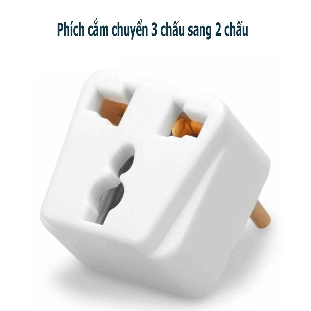 Phích Cắm Chuyển 3 Chấu Sang 2 Chấu Vinakip DN03