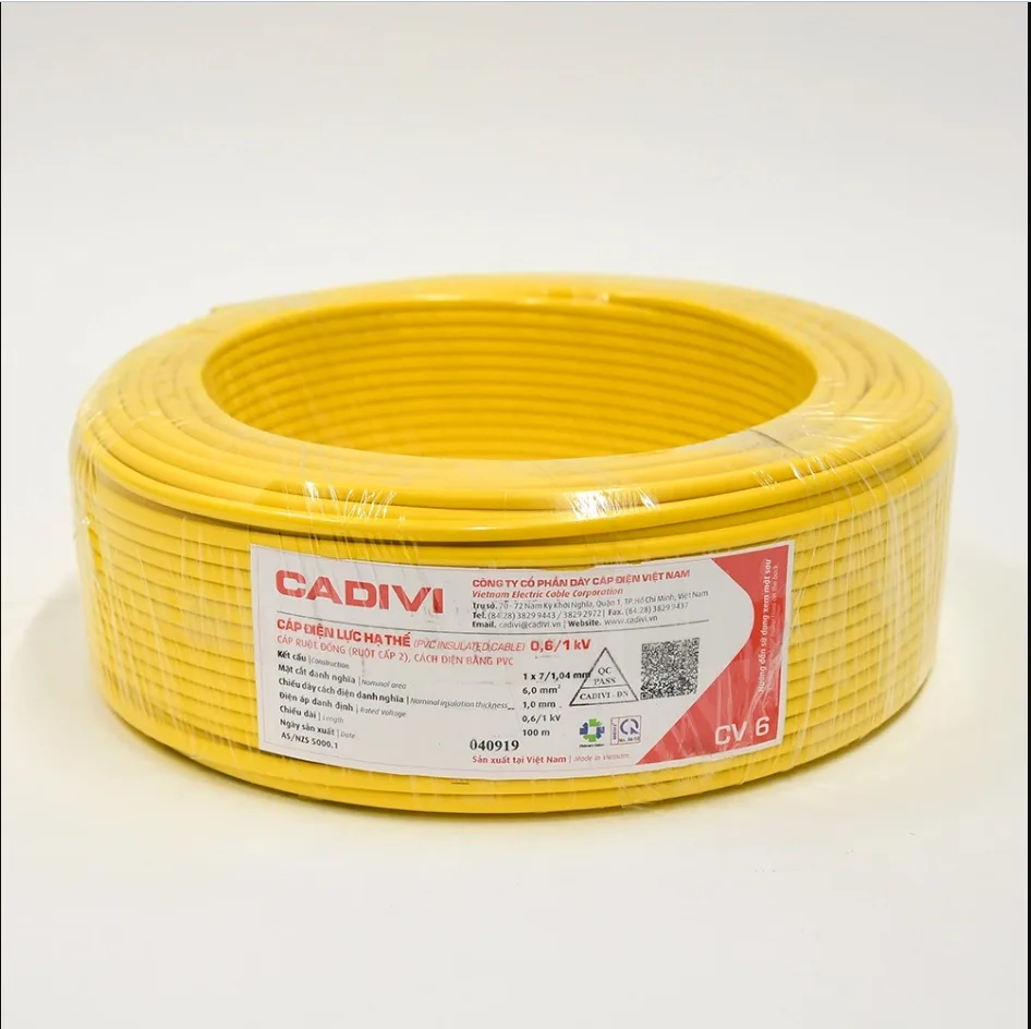 Dây Điện Đơn Cadivi PVC/Cu CV6.0