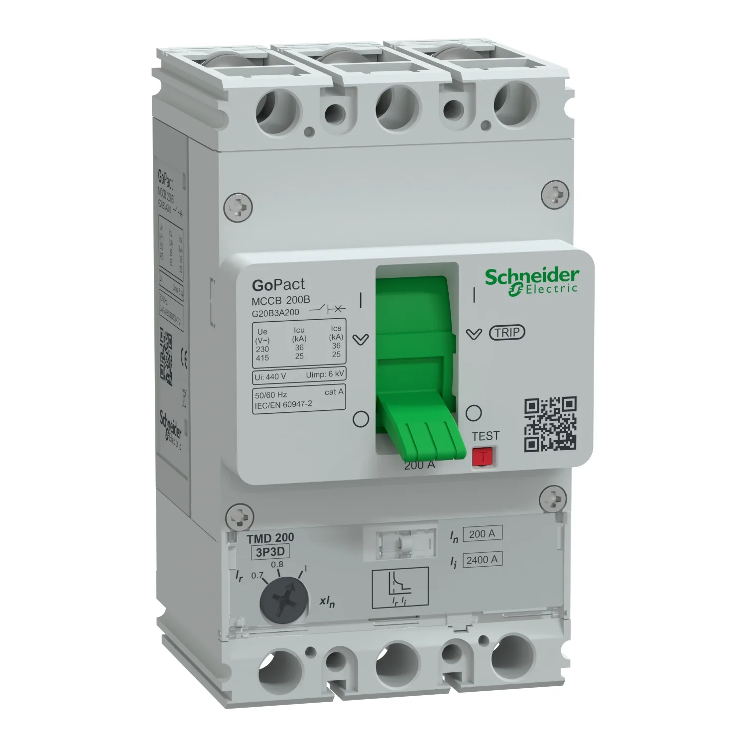 Aptomat MCCB Schneider Gopact 3P 140-200A G20B3A200