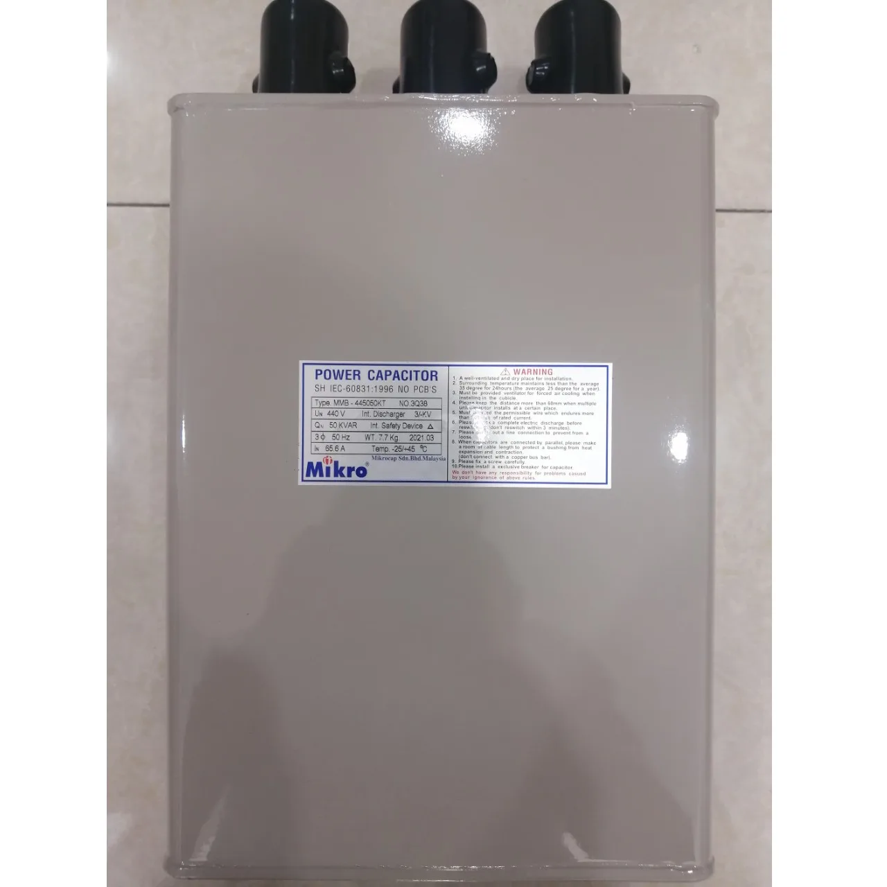 Tụ Bù Công Suất Phản Kháng Capacitor Mikro MMB-445025KT
