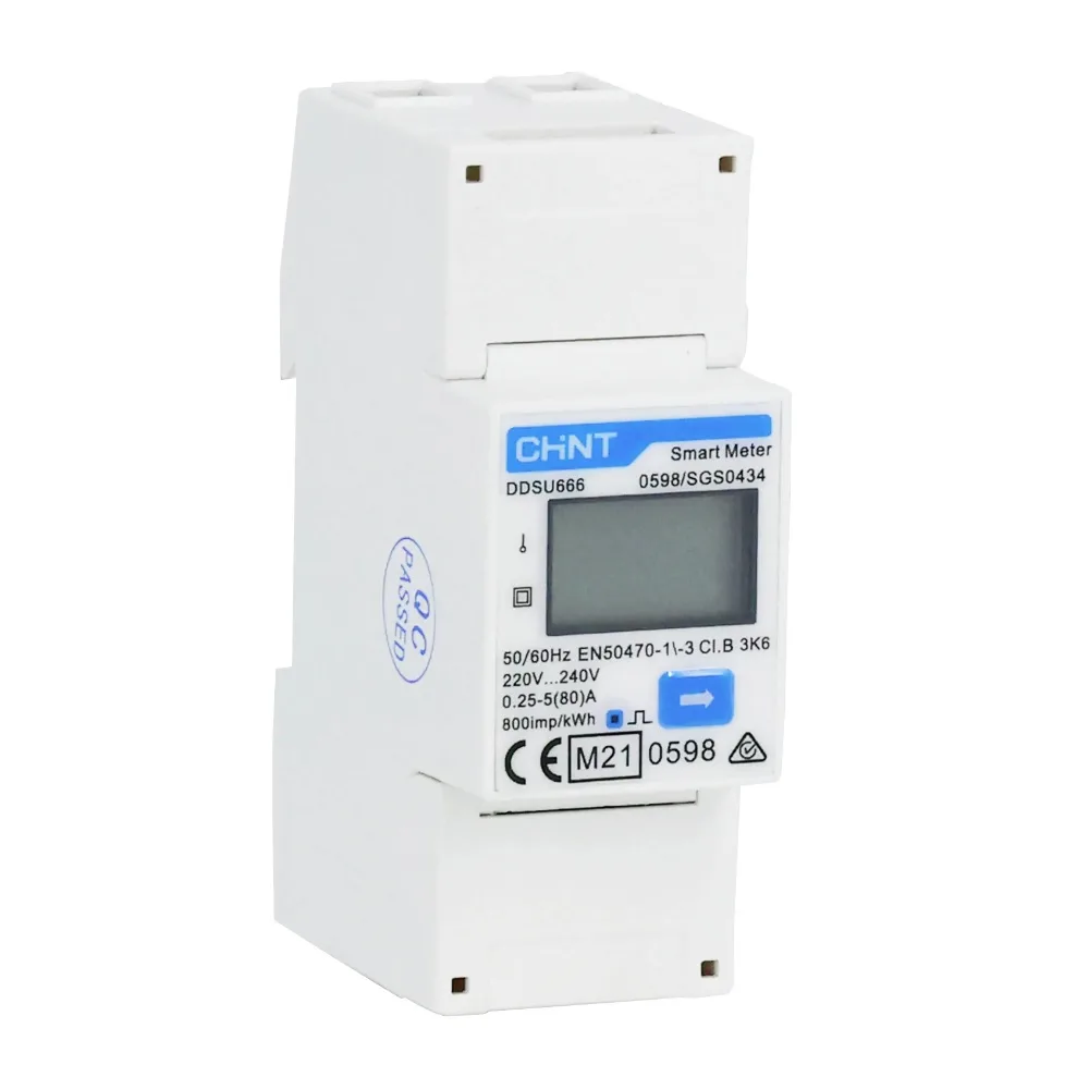 Công Tơ Điện Đo Tiêu Thụ Điện Chint 1P 220V DDSU666
